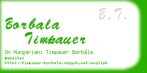 borbala timpauer business card